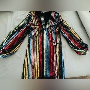 Boohoo Multicolor Sequin Mini Dress